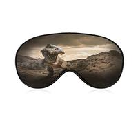 Dinosaure sur le rocher sommeil masque pour les yeux doux couvre les yeux bloquant les lumières bandeau avec sangle réglable pour la sieste de voyage