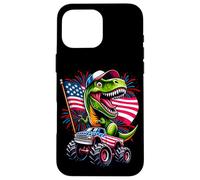 Dinosaure T Rex 4 Juillet Monster Truck Drapeau américain USA Coque pour iPhone 16 Pro Max