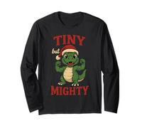 Dinosaure T-Rex Amusant Tiny But Mighty Dinosaure de Noël Manche Longue