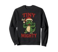Dinosaure T-Rex Amusant Tiny But Mighty Dinosaure de Noël Sweatshirt