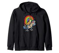 Dinosaure T Rex Arc-en-Ciel Sweat à Capuche