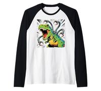 Dinosaure T-Rex avec 4 tentacules robotiques Cool Kids Graphic Manche Raglan