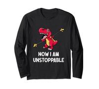 Dinosaure T-Rex Bras Courts - Now I Am Unstoppable Manche Longue