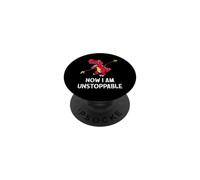 Dinosaure T-Rex Bras Courts - Now I Am Unstoppable PopSockets PopGrip Adhésif