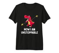 Dinosaure T-Rex Bras Courts - Now I Am Unstoppable T-Shirt Haut de Gamme