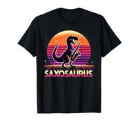 Dinosaure T-Rex Funny Saxophone Pun Mignon Jouant du Saxo T-Shirt