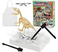 Dinosaure T-Rex Kit de Fouille pour Enfants,Excaver et Assembler Fossiles Jouet de Paléontologie et Archeologie pour Enfants Jeu de Dinosaure Cadeau pour Garçon et Fille 6 7 8 9 Ans Noël Anniversaire