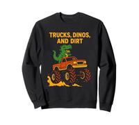 Dinosaure T-Rex mignon pour enfants sur Monster Truck Birhtday Party Sweatshirt