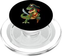 Dinosaure T-Rex Pirate Jolly Roger Tyrannosaure Halloween PopSockets PopGrip pour MagSafe
