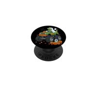 Dinosaure T-Rex Riding Monster Truck Boo Halloween PopSockets PopGrip Adhésif