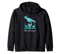 Dinosaure T-Rex Ruban de Sensibilisation au Cancer de l'ovaire Bleu Sarcelle Sweat à Capuche