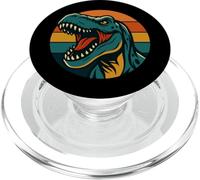 Dinosaure T-Rex Rugissant Style rétro PopSockets PopGrip pour MagSafe