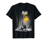 Dinosaure tient lanterne art nature forêt graphique dinosaure T-Shirt