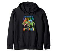 Dinosaure Trex Dino prêt à écraser 1ère année Sweat à Capuche
