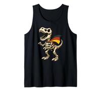 Dinosaure Trex Squelette Drapeau Allemagne Halloween Garçons Filles Enfant Débardeur
