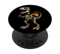 Dinosaure Trex Squelette Drapeau Allemagne Halloween Garçons Filles Enfant PopSockets PopGrip Adhésif