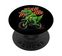 Dinosaure Trex Vélo Tout-Terrain à gaz pour garçons et Hommes PopSockets PopGrip Adhésif