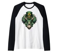 Dinosaure Tricératops Saint Patrick Jour Pattys Day Irish Luck Manche Raglan