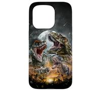 Dinosaure Tyrannosaure Rex à l'époque préhistorique Pleine Lune Coque pour iPhone 15 Pro