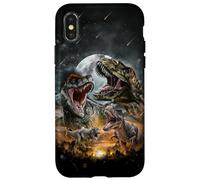 Dinosaure Tyrannosaure Rex à l'époque préhistorique Pleine Lune Coque pour iPhone X/XS