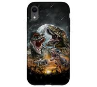 Dinosaure Tyrannosaure Rex à l'époque préhistorique Pleine Lune Coque pour iPhone XR