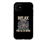 Dinosaure Tyrannosaurus T-Rex Relax The DJ is Here Coque pour iPhone 11