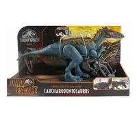 Dinosaure Vert Mega Destructeurs : Carcharodontosaurus 36 cm - Dino Escape Articulé - Jurassic World - Animaux Préhistorique