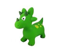 Dinosaure Vert Triceratops Sauteur Gonflable Enfant, Bebe 18 Mois - jusqu'a 50 kg - Ballon Animal a Sauter - Set Jouet Premier Age avec Une Carte Tigre