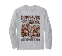 Dinosaure Vintage n'a Pas écouté Leurs infirmières RN CNA NICU Manche Longue