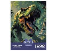 Dinosauree Puzzle 1000 Pièces Jungle Puzzles Jeu D'Intelligence Décoration Intérieure en Carton 100% Recyclé pour La Décoration De La Maison 52x38cm/1000pcs