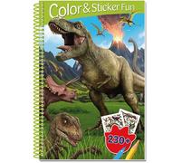 Dinosaures - 3d lenticular color and sticker fun - Collectif - Book'n App - broché - Document jeunesse
