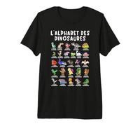 Dinosaures Alphabet Apprendre Abécédaire Cadeau Garçon T-Shirt Haut de Gamme