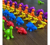 Dinosaures De Comptage 72 Pièces/Ensemble Avec Cartes De Sujet, Outil D'apprentissage Des Maths Pour Enfants Et Bébés, Jouets Puzzle Éducatifs