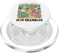 Dinosaures drôles The Vibe is in Shambles PopSockets PopGrip pour MagSafe