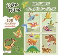 Dinosaures et reptiles volants - Déco vitre - 100 décorations vitrostatiques repositionnables - Gabriele Taffuni - Piccolia - Document jeunesse