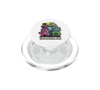 Dinosaures Jouant à l'arcade rétro des années 80 Graphique de Jeu PopSockets PopGrip pour MagSafe
