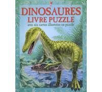 Dinosaures: Livre puzzle avec 6 cartes illustrées en puzzle