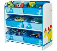 Worlds Apart Étagère de Rangement pour Chambre d'enfants - Dinosaures par HelloHome, Bleu, 60.0x63.5x30.0 cm