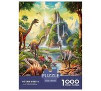 Dinosaures Park Puzzles 1000 Pieces Cadeau Unique Jeu Éduchatif Challenge Toy À De Qualité Supérieure Peinture Art pour Adultes Et Enfants À Partir De 12 Ans 70x50cm/1000pcs