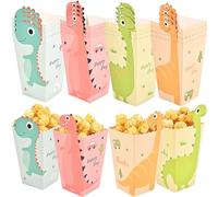Dinosaures Popcorn Boîtes,Boîte à Popcorn 12 PCS Popcorn Conteneurs Partie Carton Bonbon Conteneur Fête Boites Cadeaux pour Noël Parti Collations Bonbons Popcorn et Cadeaux
