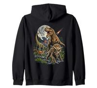 Dinosaures Préhistoriques Moon Volcan Meteor Adventure Sweat à Capuche