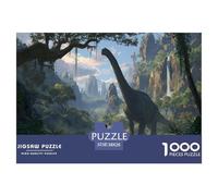 Dinosaures Puzzle 1000 Pièces Jouet de Défi Adultes et Enfants Monde Préhistorique Jeu de Puzzle Défi Éducatif Cadeau de Décoration Intérieure 38x26cm 1000pcs