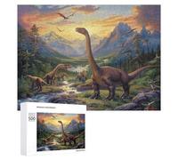 Dinosaures Puzzle 500 Pièces Challenge 3D Unique Animaux Jeu D'Intelligence pour Adultes Et Enfants Relaxation Artistique Cadeau De Famille Décoration 500 PCS