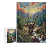 Dinosaures Puzzle 500 Pièces Décoratif 3D Animaux Jeu Éducatif pour Famille Vision 3D Relaxation Assemblage Amusant Cadeau Unique 500 PCS