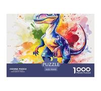 Dinosaures Puzzles Jeu De Société Adulte Activités Familiales Stimulantes 1000 Pieces Animaux Puzzles Classiques Qualité Premium pour Adultes 70x50cm/1000pcs