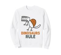 Dinosaures Rule Dessin à Main levée Dino Love Sweatshirt