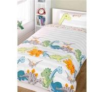 Dinosaures simple housse de couette et taie Set - Natural G