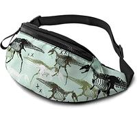 Dinosaures Squelettes Casual Taille Sac Unisexe Fanny Pack Voyage Courir Poche en Plein Air Attendre Sac avec Sangle Réglable