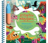 Dinosaures - Trace Et Colorie Avec De L'eau Pour Faire Apparaître Les Couleurs ! Avec 1 Pinceau Magique