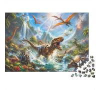 Dinosaures Volcan Forêt Puzzle, 1000 Pièces pour Adultes Haute Qualité